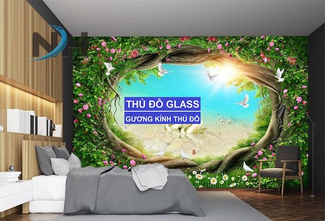 Treo tranh kính 3D cho phòng ngủ